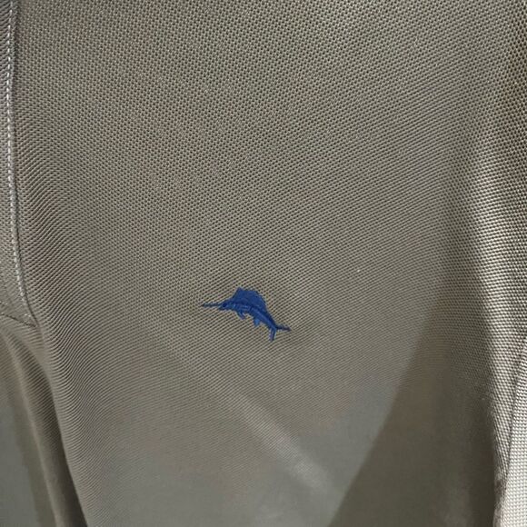 NWOT Tommy Bahama Olive Green Men's Polo ShirtSize Medium #212 - Picture 3 of 5